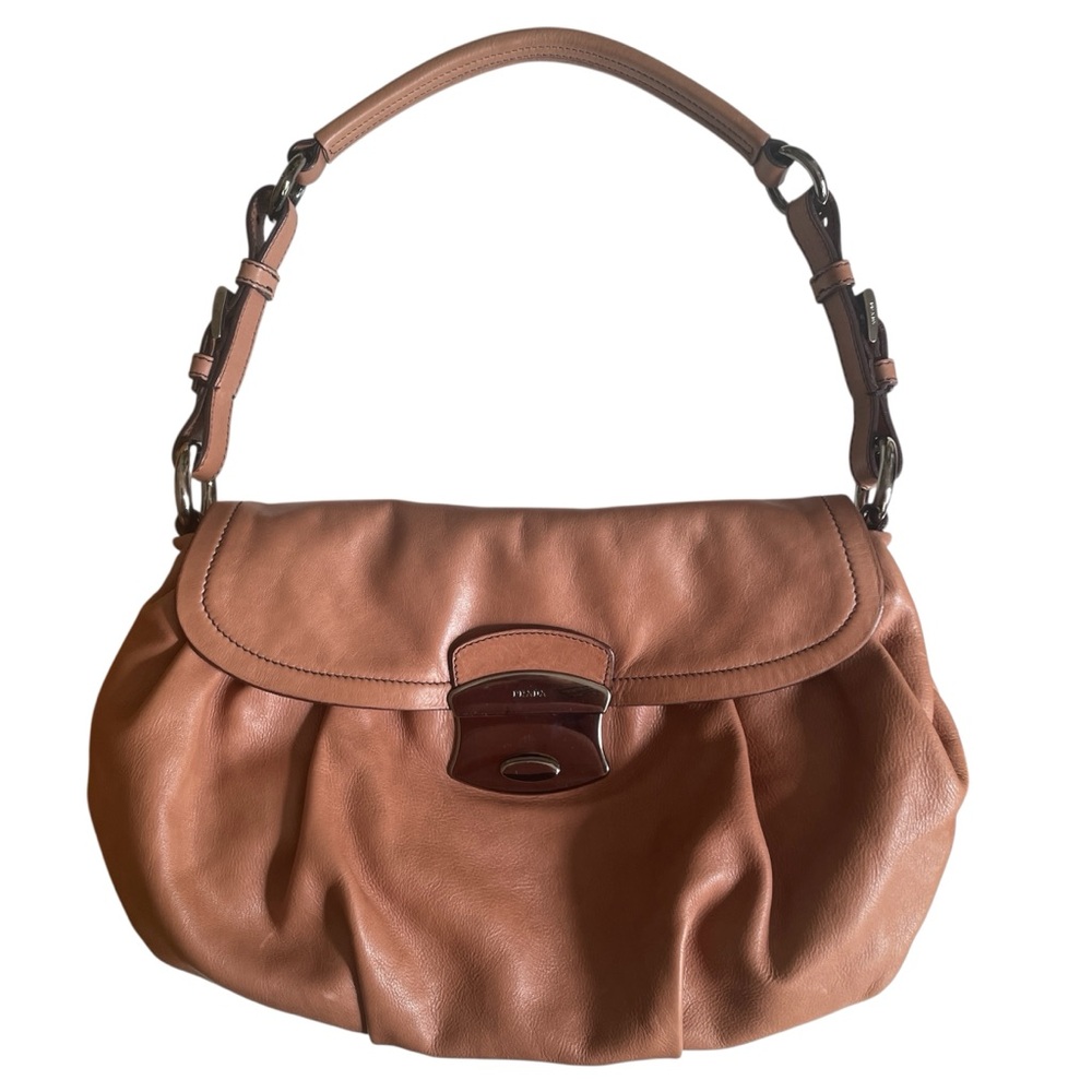 Prada Shoulder Bag Brown Leather